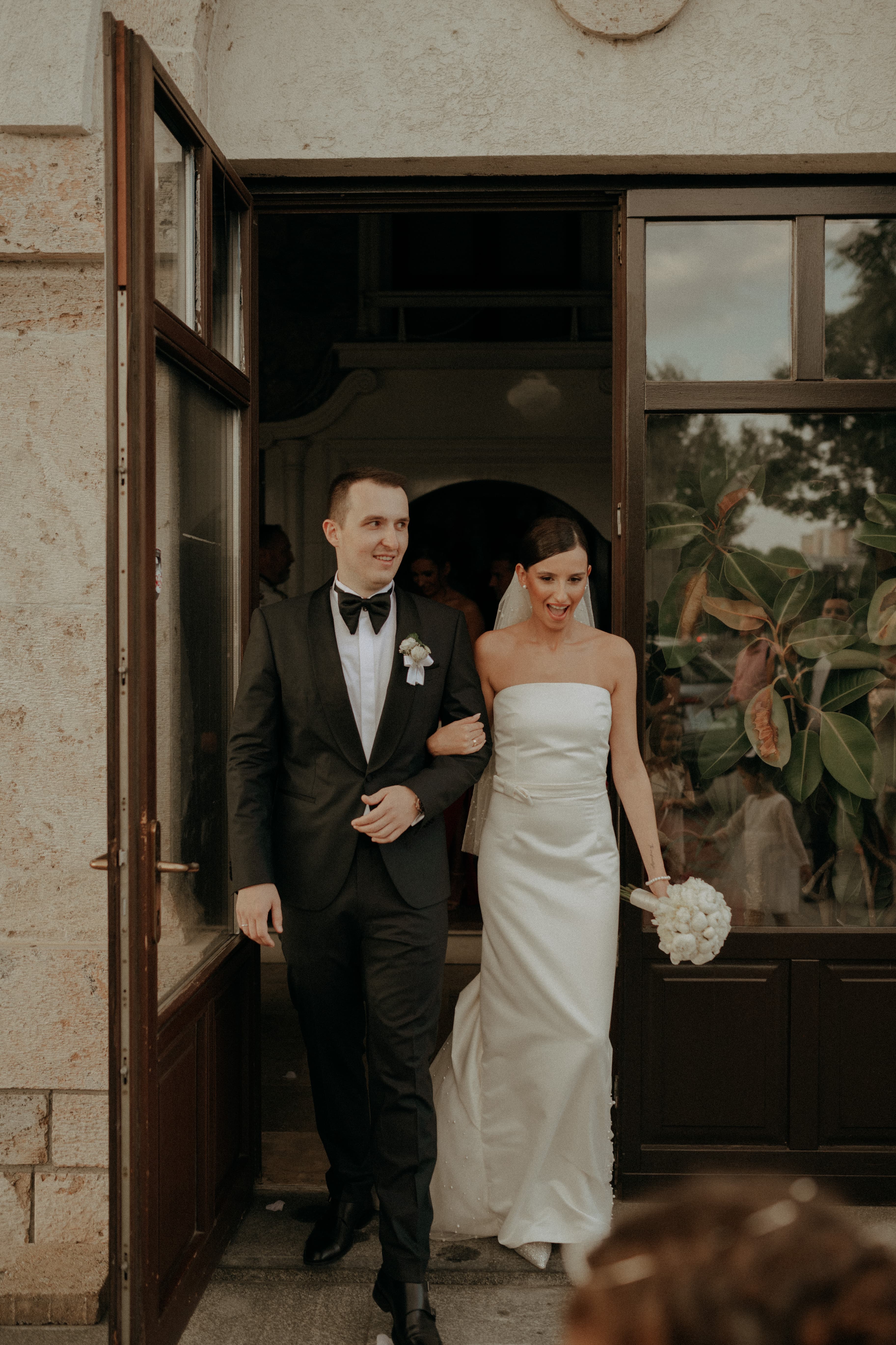 Bride and groom exchanging vows